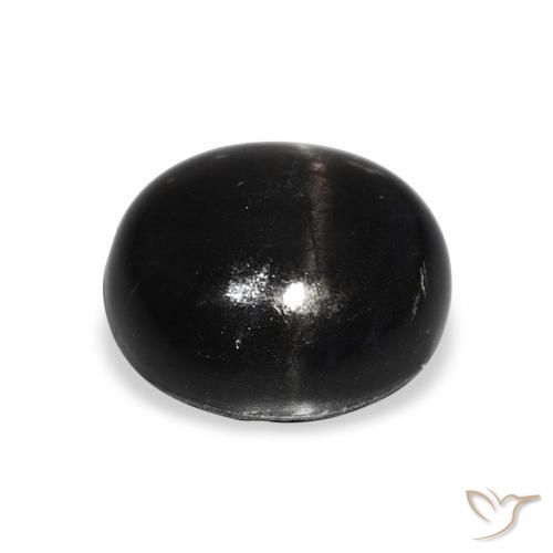 Diopsídio Estelar Preto Natural 8.90ct, Redondo, Opaco