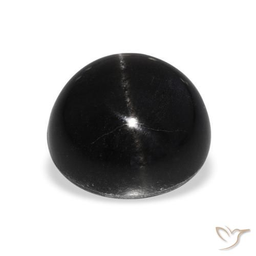 Diopsídio Estelar Preto Natural 7.90ct, Redondo, Opaco