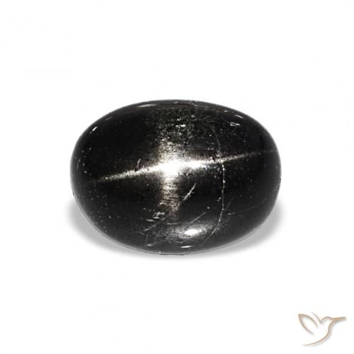2.26ct Preto Diopsídio Estelar, oval, Opaco