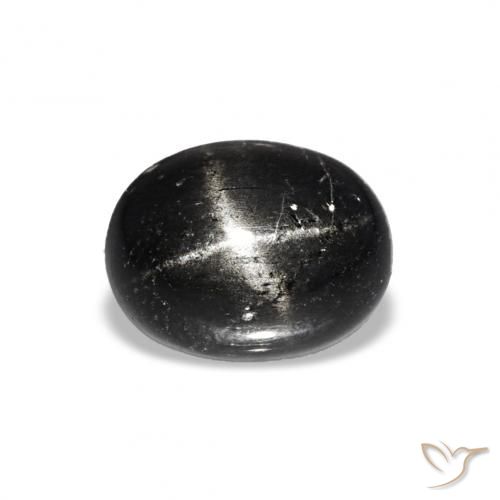 1.56ct Preto Diopsídio Estelar, oval, Opaco