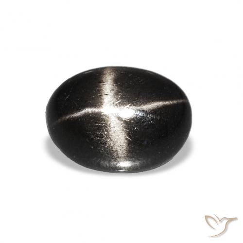 1.55ct Preto Diopsídio Estelar, oval, Opaco