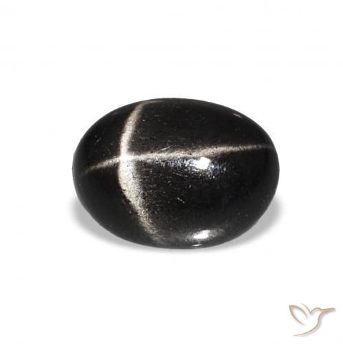 Diopsídio Estelar Preto Natural 1.55ct, oval, Opaco