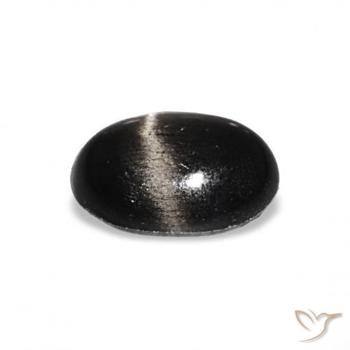 Diopsídio Estelar Preto Natural 1.55ct, oval, Opaco