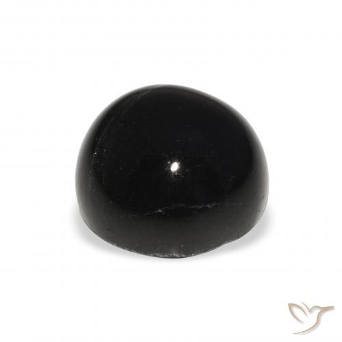 Diopsídio Estelar Preto Natural 8.51ct, Redondo, Opaco