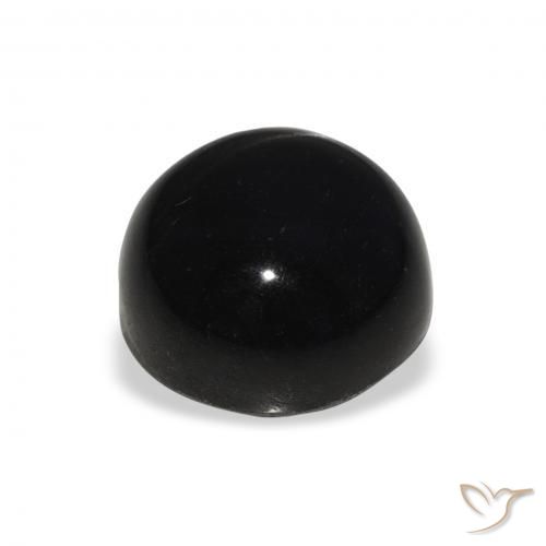 Diopsídio Estelar Preto Natural 8.09ct, Redondo, Opaco