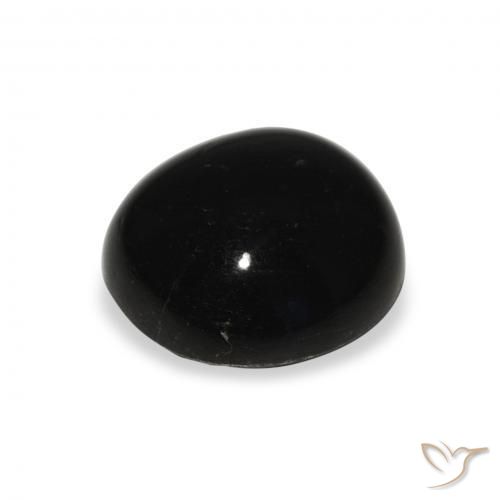 Diopsídio Estelar Preto Natural 6.00ct, Redondo, Opaco