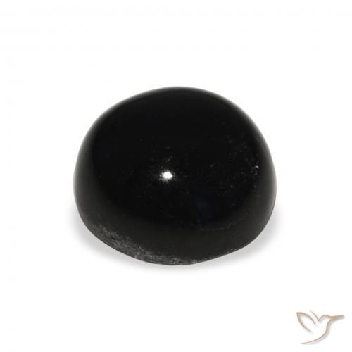 Diopsídio Estelar Preto Natural 7.07ct, Redondo, Opaco