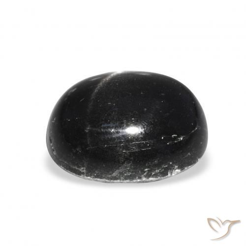 Diopsídio Estelar Preto Natural 7.08ct, oval, Opaco