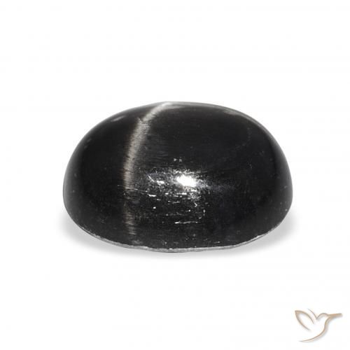 Diopsídio Estelar Preto Natural 6.48ct, oval, Opaco