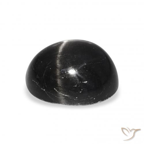 Diopsídio Estelar Preto Natural 6.78ct, oval, Opaco