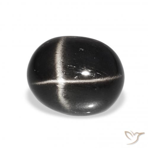 Diopsídio Estelar Preto Natural 7.15ct, oval, Opaco