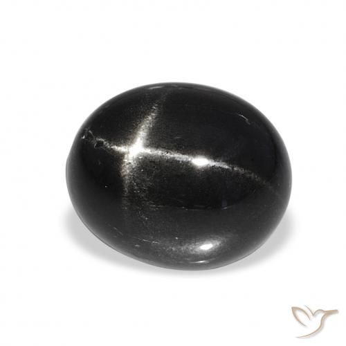 Diopsídio Estelar Preto Natural 7.64ct, oval, Opaco
