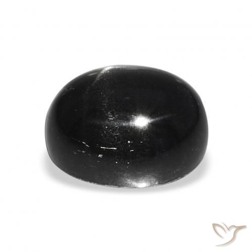 Diopsídio Estelar Preto Natural 7.64ct, oval, Opaco