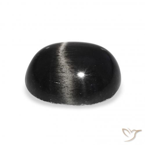 Diopsídio Estelar Preto Natural 6.78ct, oval, Opaco