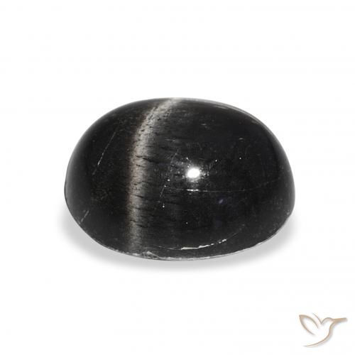 Diopsídio Estelar Preto Natural 6.58ct, oval, Opaco