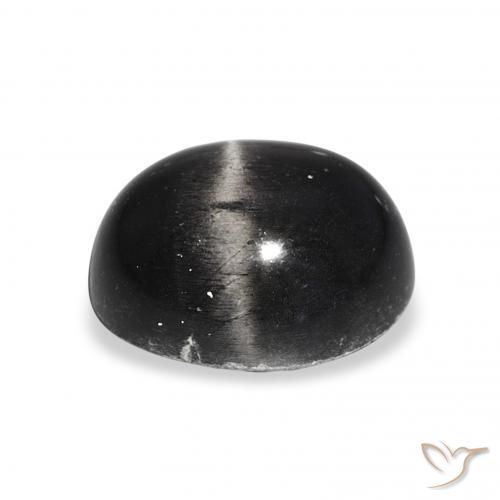 Diopsídio Estelar Preto Natural 6.92ct, oval, Opaco