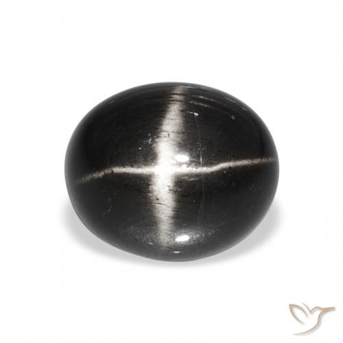 6.98ct Preto Diopsídio Estelar, oval, Opaco