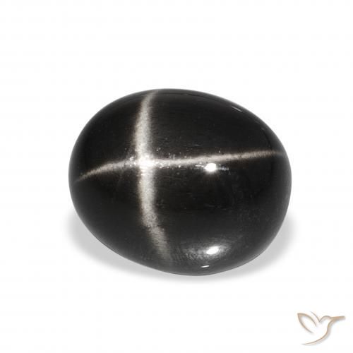 Diopsídio Estelar Preto Natural 7.59ct, oval, Opaco