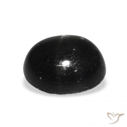 Diopsídio Estelar Preto Natural 6.48ct, oval, Opaco