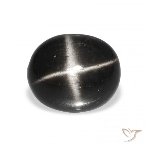 6.11ct Preto Diopsídio Estelar, oval, Opaco