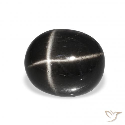 Diopsídio Estelar Preto Natural 6.11ct, oval, Opaco