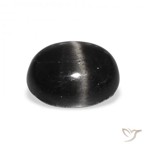 Diopsídio Estelar Preto Natural 6.11ct, oval, Opaco