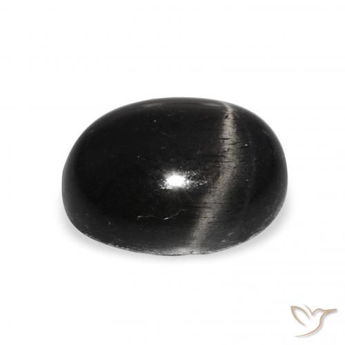 Diopsídio Estelar Preto Natural 6.66ct, oval, Opaco