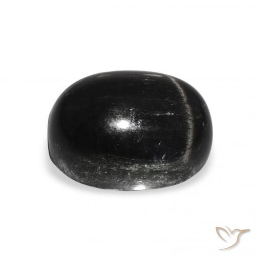 Diopsídio Estelar Preto Natural 7.29ct, oval, Opaco