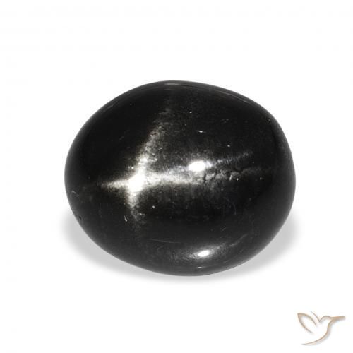 Diopsídio Estelar Preto Natural 7.74ct, oval, Opaco