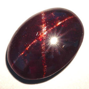 Granada estrela preto natural 15,79ct, corte oval, opaco