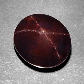Granada estrela vermelho natural 12,22ct, corte oval, opaco