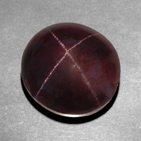 Granada estrela vermelho natural 18,95ct, corte oval, opaco