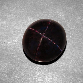 Granada estrela preto natural 8,43ct, corte oval, opaco