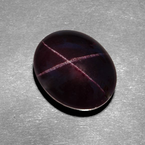 Granada estrela vermelho natural 12,20ct, corte oval, opaco