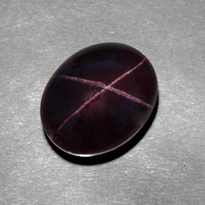 Granada estrela vermelho natural 12,20ct, corte oval, opaco