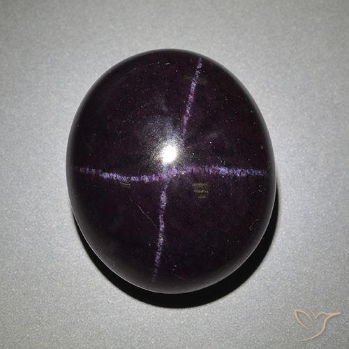 66.95ct Natural Roxo escuro Granada Estrela, oval, Opaco