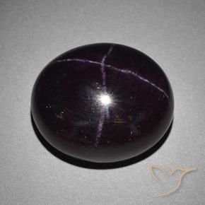 Granada Estrela Roxo escuro Natural 66.95ct, oval, Opaco