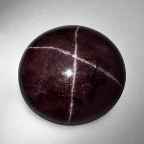 Granada estrela vermelho natural 49,69ct, corte redondo, opaco