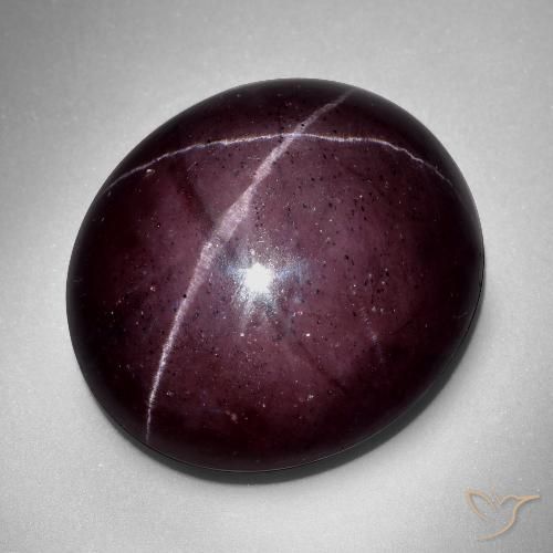 57.41ct Natural Vermelho escuro Granada Estrela, oval, Opaco