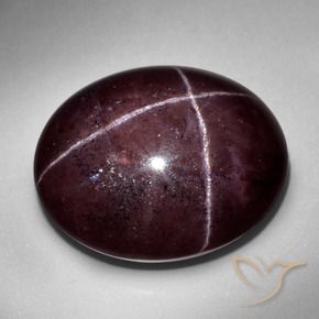 Granada Estrela vermelho mogno Natural 57.48ct, oval, Opaco