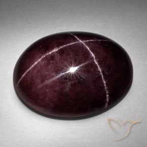 Granada Estrela Vermelho escuro Natural 71.36ct, oval, Opaco