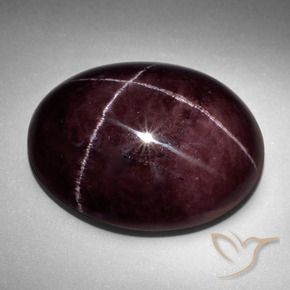 Granada Estrela Vermelho escuro Natural 71.36ct, oval, Opaco