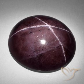 Granada Estrela vermelho mogno Natural 93.06ct, oval, Opaco