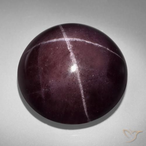 Granada Estrela vermelho mogno Natural 102.57ct, Redondo, Opaco