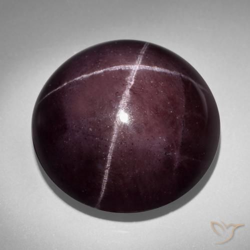 Granada Estrela vermelho mogno Natural 102.57ct, Redondo, Opaco