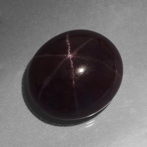 Granada estrela vermelho natural 49,09ct, corte oval, opaco