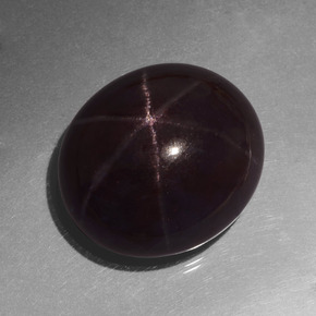 Granada estrela vermelho natural 49,09ct, corte oval, opaco
