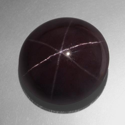 Granada Estrela vermelho mogno Natural 83.22ct, Corte Redondo, Opaco