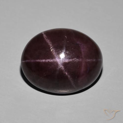 Granada Estrela Vermelho escuro Natural 25.50ct, Corte Oval, Opaco