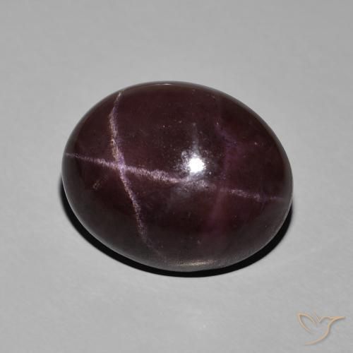 Granada Estrela Vermelho escuro Natural 25.50ct, Corte Oval, Opaco